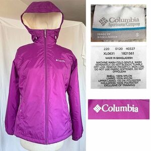 Columbia Women Small Switchback Sherpa Lined Jacket Plum  EUC